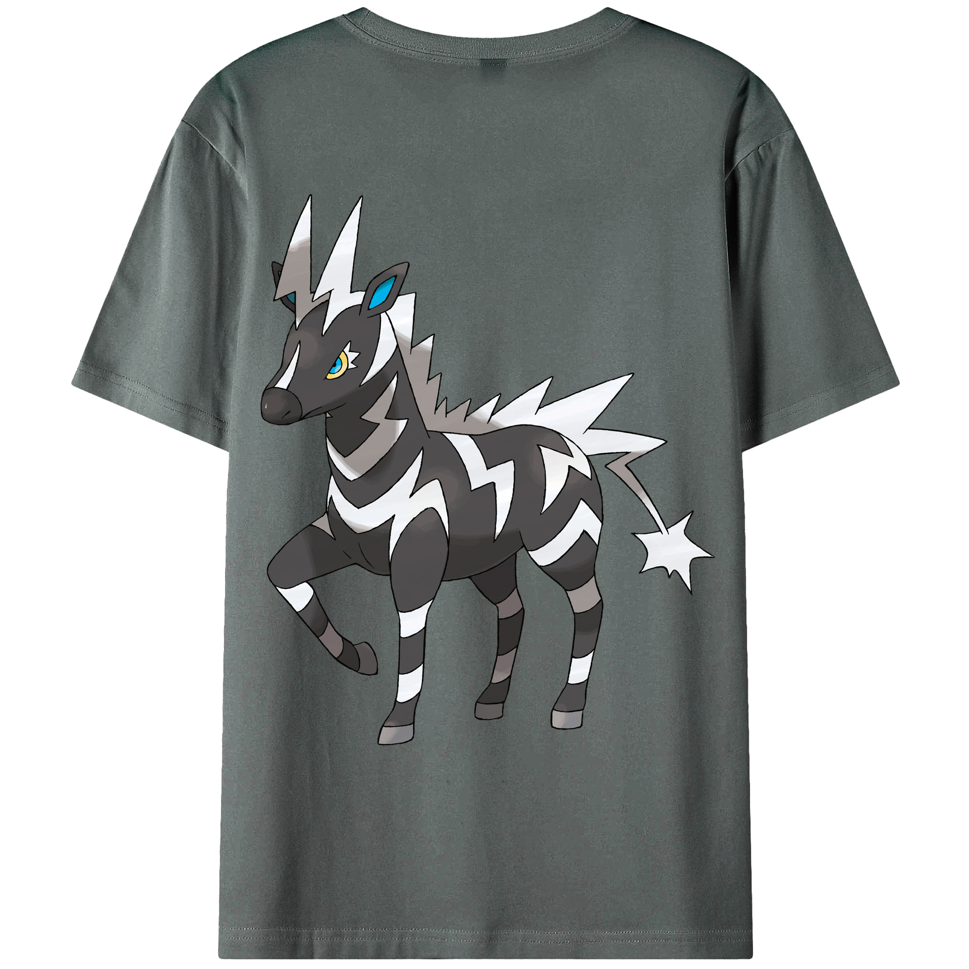 （画像用） ポケットモンスター Pokémon 綿100％ メンズ半袖Tシャツ（バックプリント） 通気性